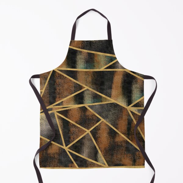 Item preview, Abstract Wall art with golden triangle design designed and sold by ZengoClub.