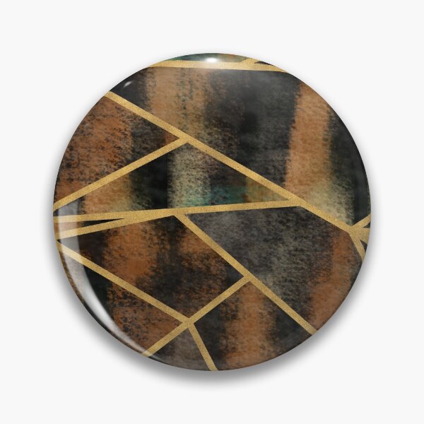 Item preview, Abstract Wall art with golden triangle design designed and sold by ZengoClub.