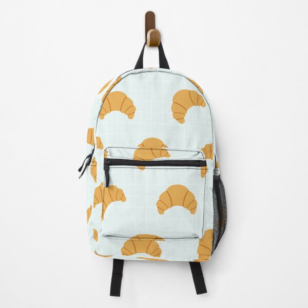 Item preview, Cute Croissant Print on Blue Background designed and sold by kapotka.