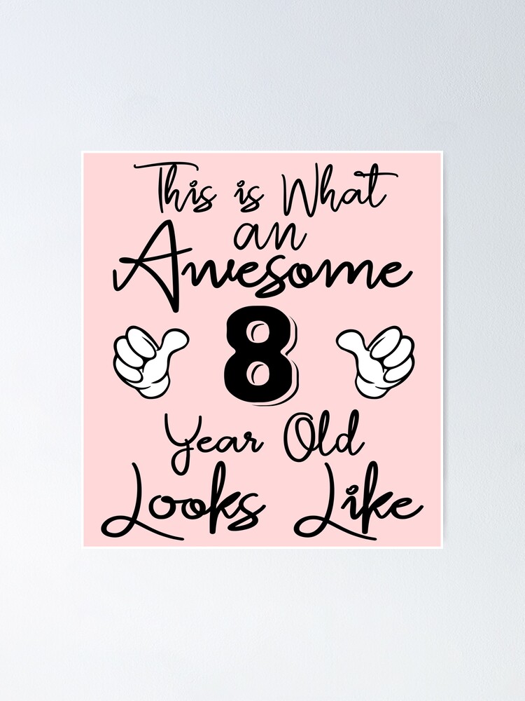 8e anniversaire fille Birthday cadeau 8 ans' Dessous de verre