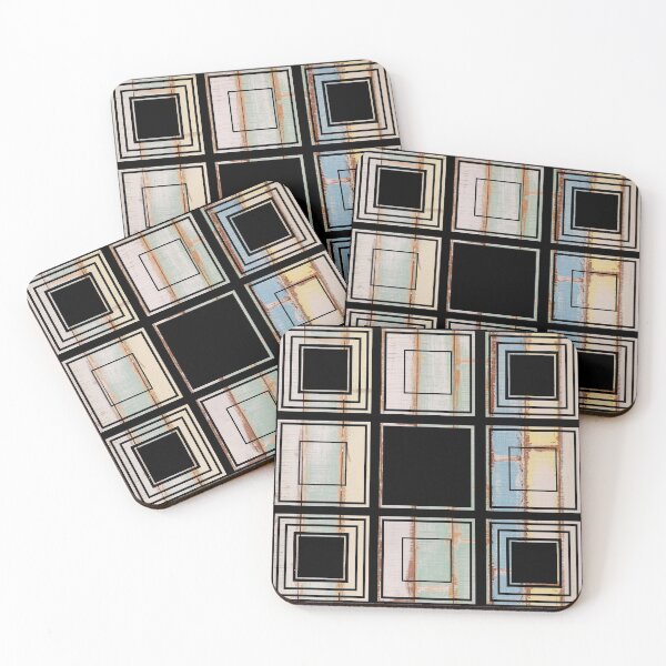 Item preview, Colorful Wooden Squares and Frames Pattern designed and sold by thecraftace.