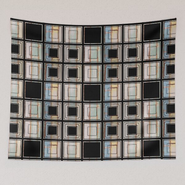 Item preview, Colorful Wooden Squares and Frames Pattern designed and sold by thecraftace.