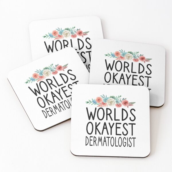 Item preview, Worlds Okayest Dermatologist / Dermatology / Dermatology Student / funny  Dermatologist / Dermatologist Gift / gift for women birthday  gift idea floral style background designed and sold by Chamssou.