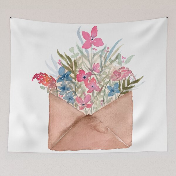 Item preview, Watercolor Envelope with Flowers designed and sold by Harpley Design Studio.