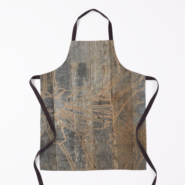 Item preview, whimsical daisy flower engraved wood barnwood designed and sold by LEILA ART SPACE.