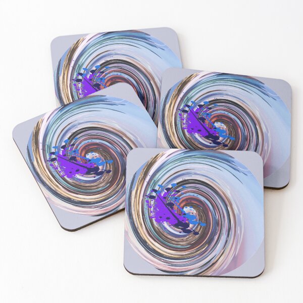 Artikelvorschau, Designerin Karen Colville zeitgenössische Kunst Blues Splat malt Splatter Kunst. entworfen und verkauft von Aquila Light Pictures.