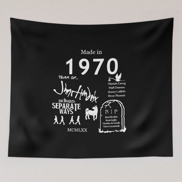 Item preview, Made in 1970 - Important events of your birth year designed and sold by Jamboprints.