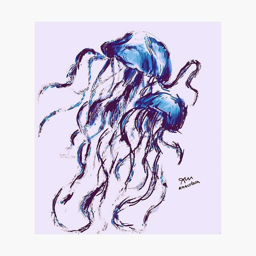 Javi Wolf  Watercolor Jellyfish Tattooed by javiwolfink