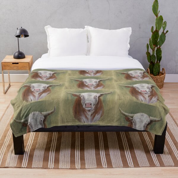 Hereford Bull Throw Blanket
