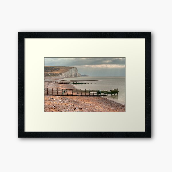 Seaford Head Beach Framed Art Print