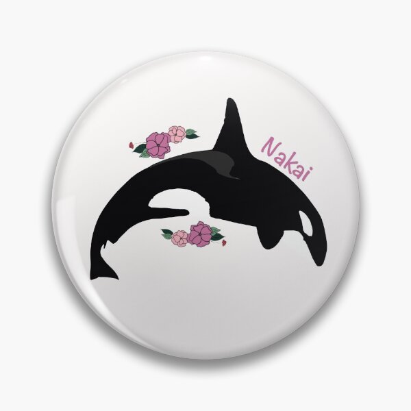 Item preview, Nakai the killer whale flower art designed and sold by Animaldesigns24.