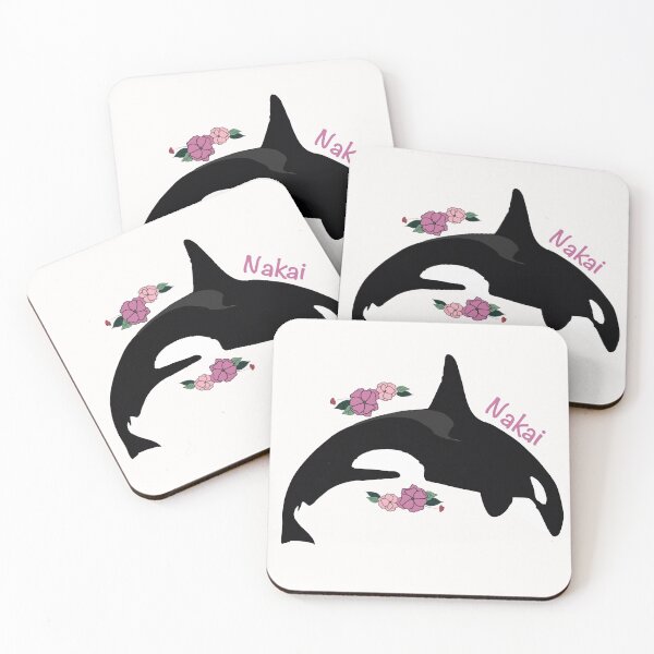 Item preview, Nakai the killer whale flower art designed and sold by Animaldesigns24.