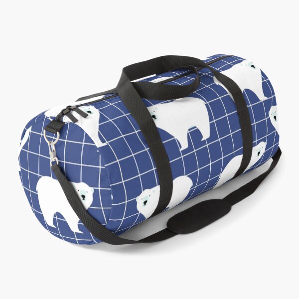 Item preview, White Polar Bear Pattern on Blue Background designed and sold by kapotka.
