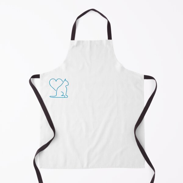 Item preview, Small Cute Cat Love Icon (blue on white) designed and sold by alderblight.