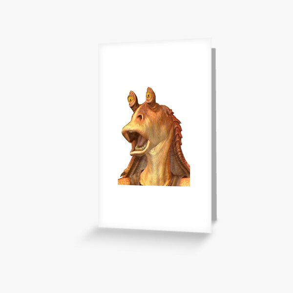 Jar Jar Binks Surprised Greeting Card