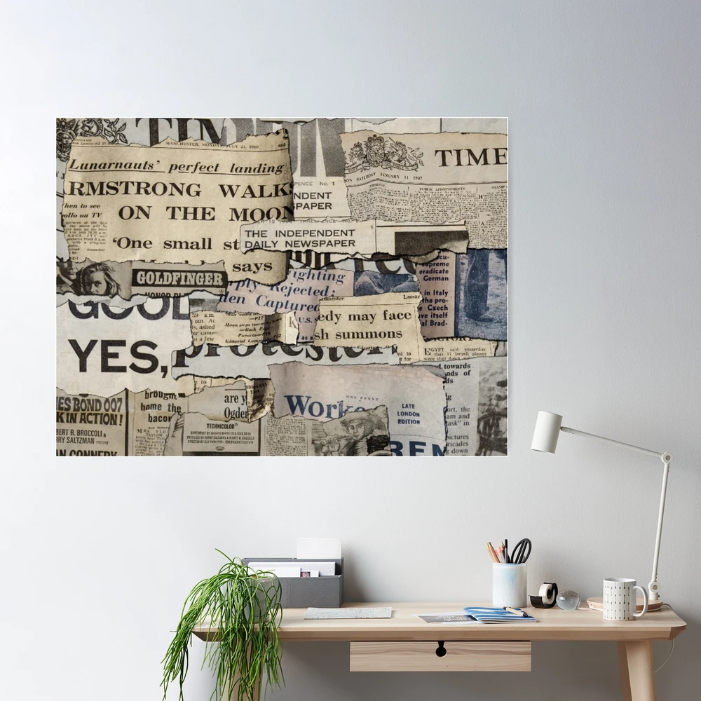 Bits and Pieces newspaper Cool Art Poster for Sale by Urbo Panda