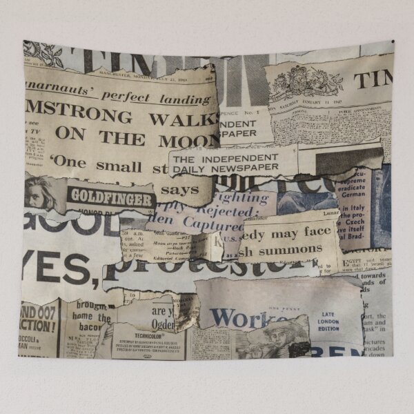 Item preview, Bits and Pieces newspaper Cool Art designed and sold by Urbo Panda.