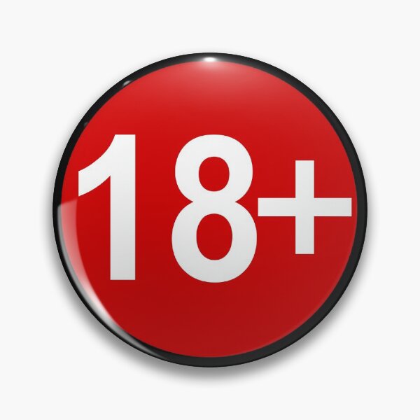 Item preview, Advisory Warning Label Age Restriction 18 designed and sold by podartist.