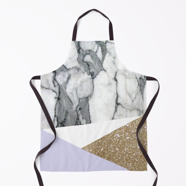 Item preview, preppy Bohemian minimalist gold geometric lilac triangles white marble designed and sold by LEILA ART SPACE.
