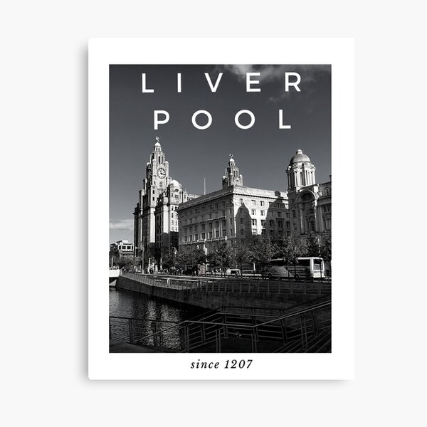 Liverpool Waterfront (White) Canvas Print