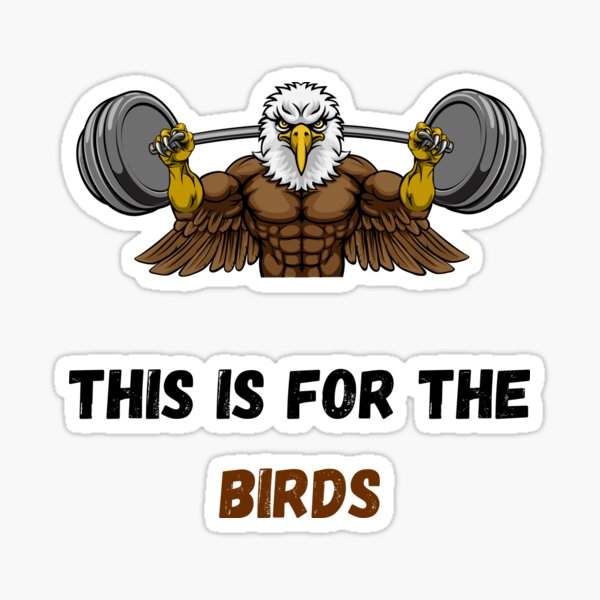 "Funny American Bald Eagle Lifting a barbell" Sticker for Sale by