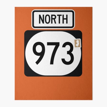 New Jersey State Route 973 (Area Code 973) | Art Board Print