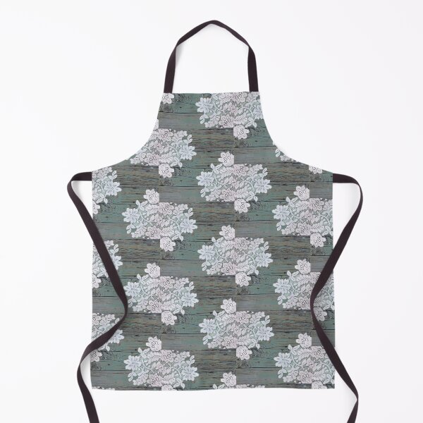 Item preview, Distressed floral white lace western country teal barn wood designed and sold by LEILA ART SPACE.