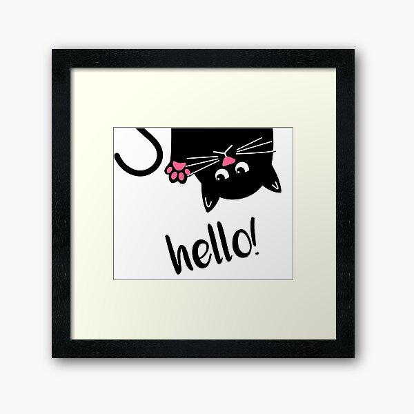 Cat Lover Kitty Pink Paws Framed Art Print