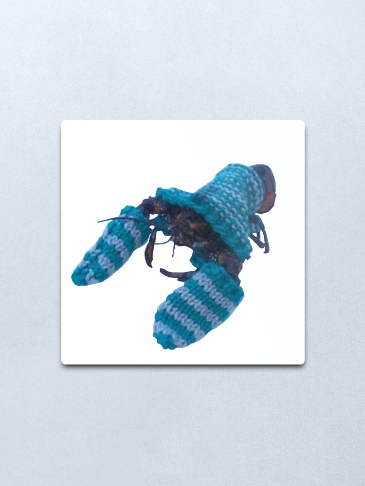 lobster wearing mittens