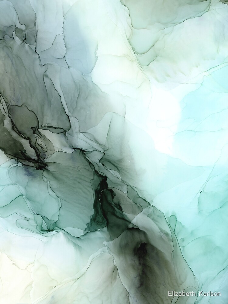 Calm Nature Inspired Abstract Flow Landscape Painting by LSchulz19