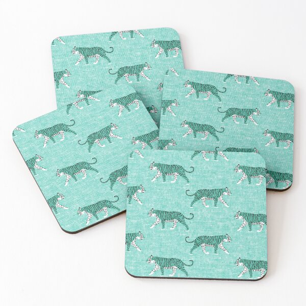 Artikelvorschau, Walking Tigers (Aqua) entworfen und verkauft von littlearrow.