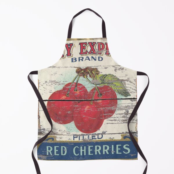 Item preview, dark academia Retro advertisement orchard fruit french country red cherry designed and sold by LEILA ART SPACE.