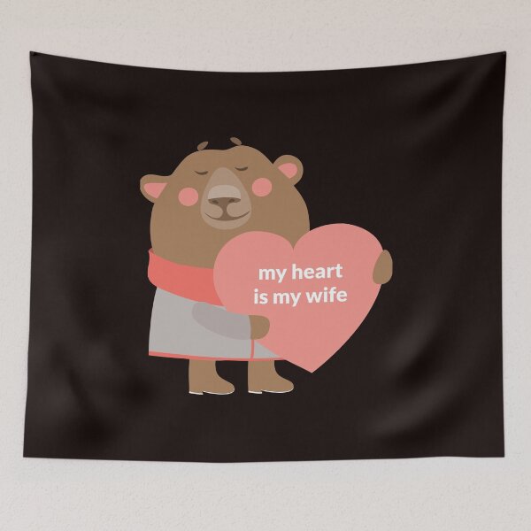 Item preview, My heart is my wife - Valentine's day Tshirt designed and sold by nguyenchimina.