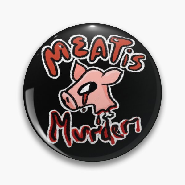 Item preview, Meat is murder  designed and sold by Lilmissvegan.