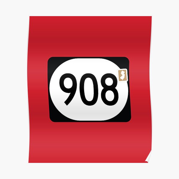 "New Jersey State Route 908 (Area Code 908)" Poster for Sale by SRnAC