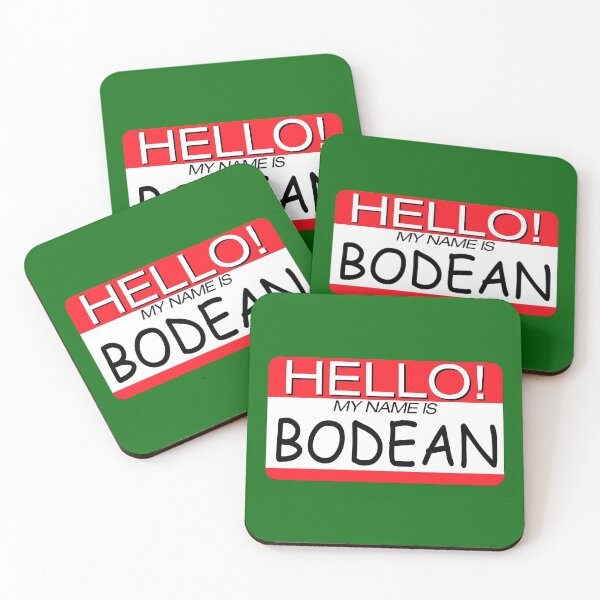 Item preview, "HELLO! MY NAME IS BODEAN" NAME TAG designed and sold by WOOFANG.