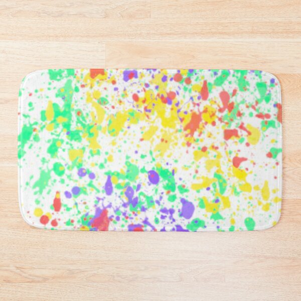 Item preview, Splashes of Color Abstract Art Print - Thrown Paint on White Canvas designed and sold by ckylin.