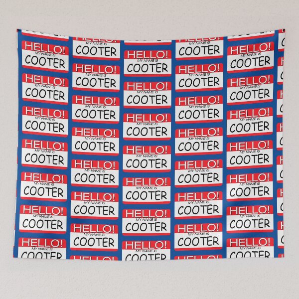 Item preview, "HELLO! MY NAME IS COOTER" NAME TAG designed and sold by WOOFANG.
