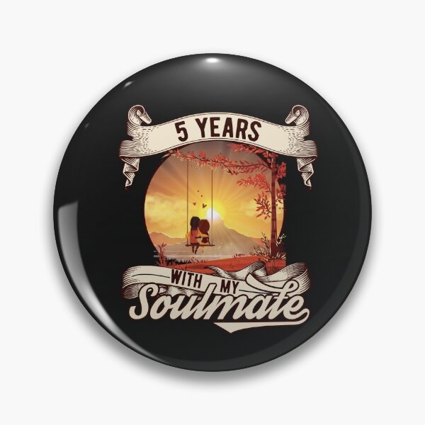 Item preview, 5 years with my soulmate -  5th anniversary designed and sold by Cutebutfunny.