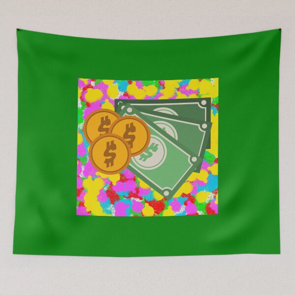 Item preview, Cash Pop Colour/Color Tie Dye Digital Background Funky designed and sold by IBMClothing.
