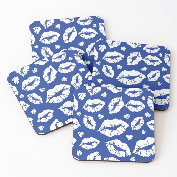 Item preview, White Lips Lipstick Kiss Love Valentine Rainbow Pattern designed and sold by digitalvintage.