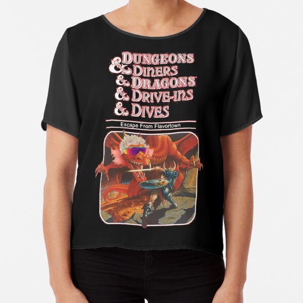 Dungeons & Diners & Dragons & Drive-Ins & Dives: Escape from Flavortown Chiffon Top