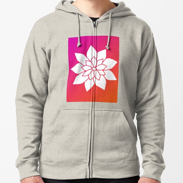 Blooming Flower (Version 1) Zipped Hoodie