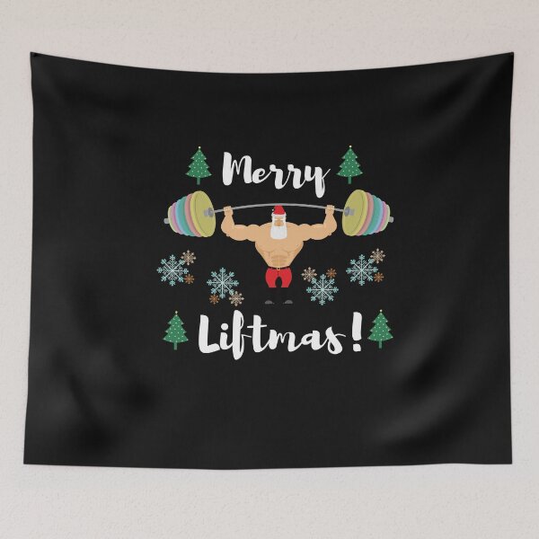 Item preview, Merry Liftmas Christmas Santa Workout fitness designed and sold by renzel12.