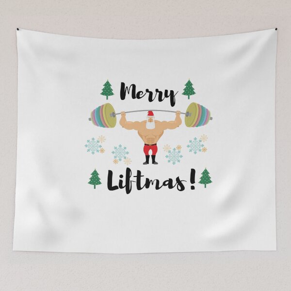Item preview, Merry Liftmas Christmas Santa Workout fitness designed and sold by renzel12.