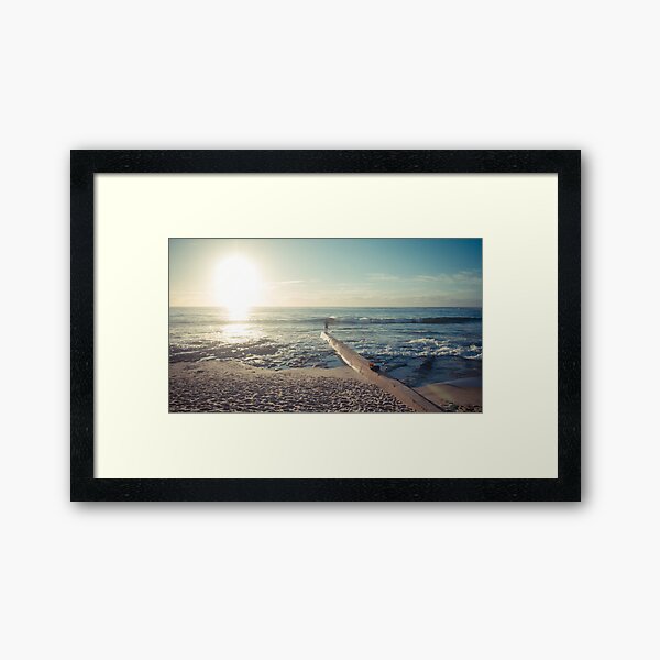 Sunday sunrise fishing Framed Art Print