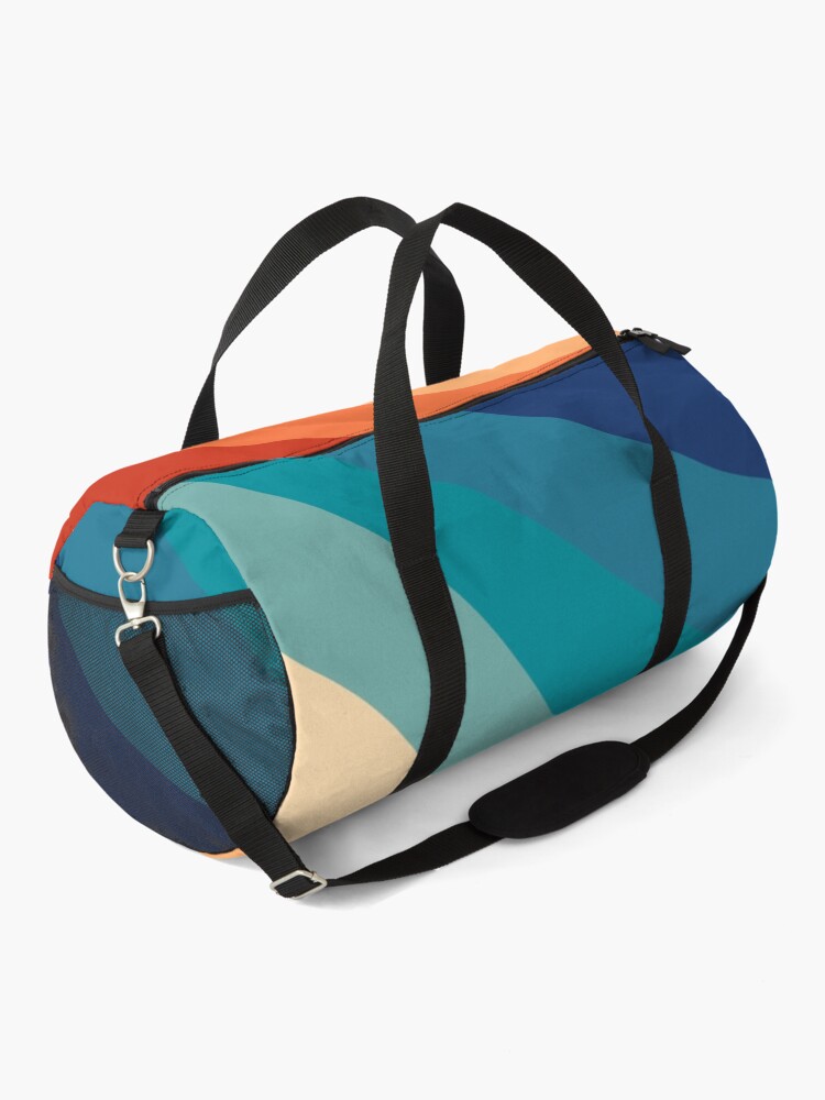 Thumbnail 2 of 3, Duffle Bag, Retro Summer Wave #1 #minimal #decor #art designed and sold by anitabellajantz.