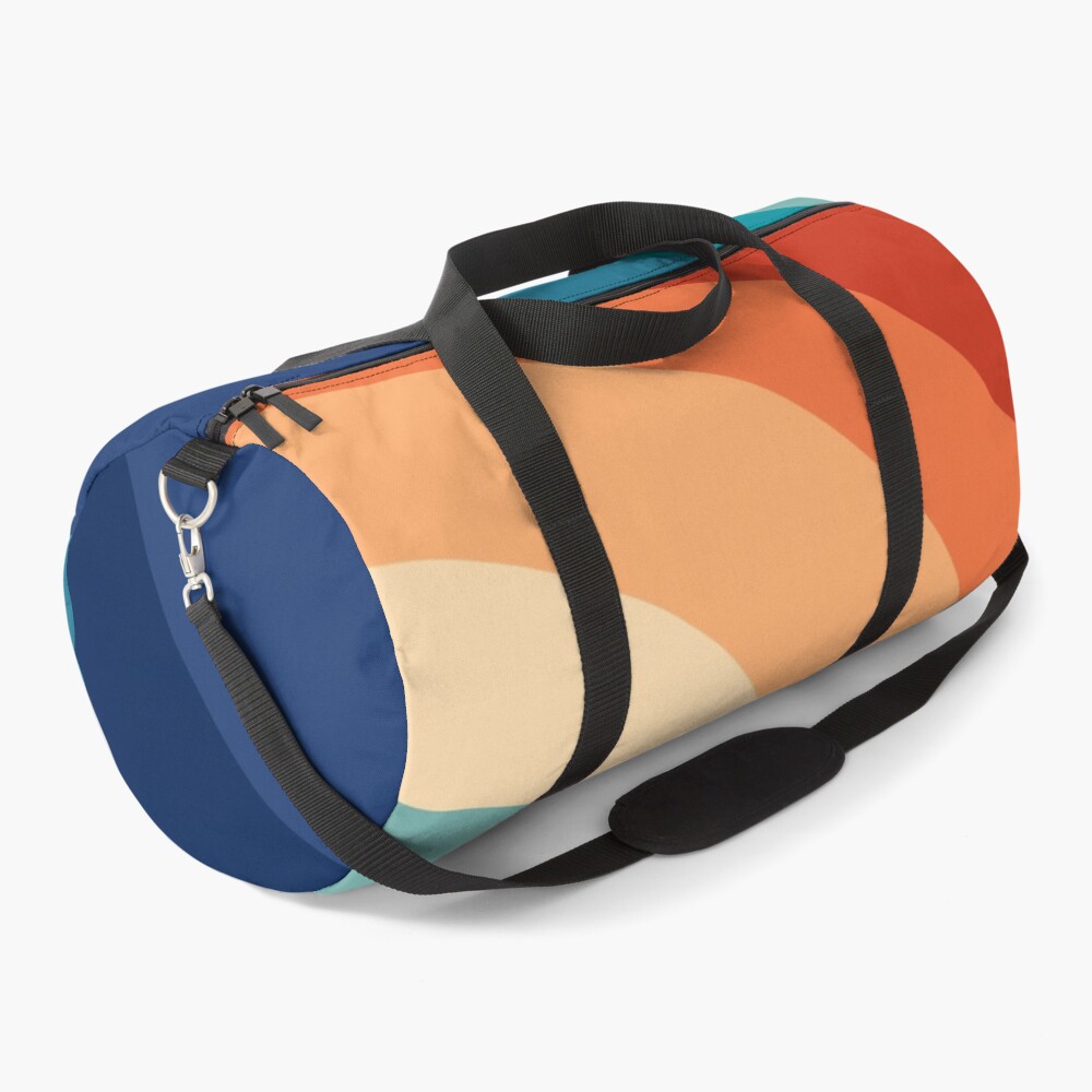 Retro Summer Wave #1 #minimal #decor #art Duffle Bag