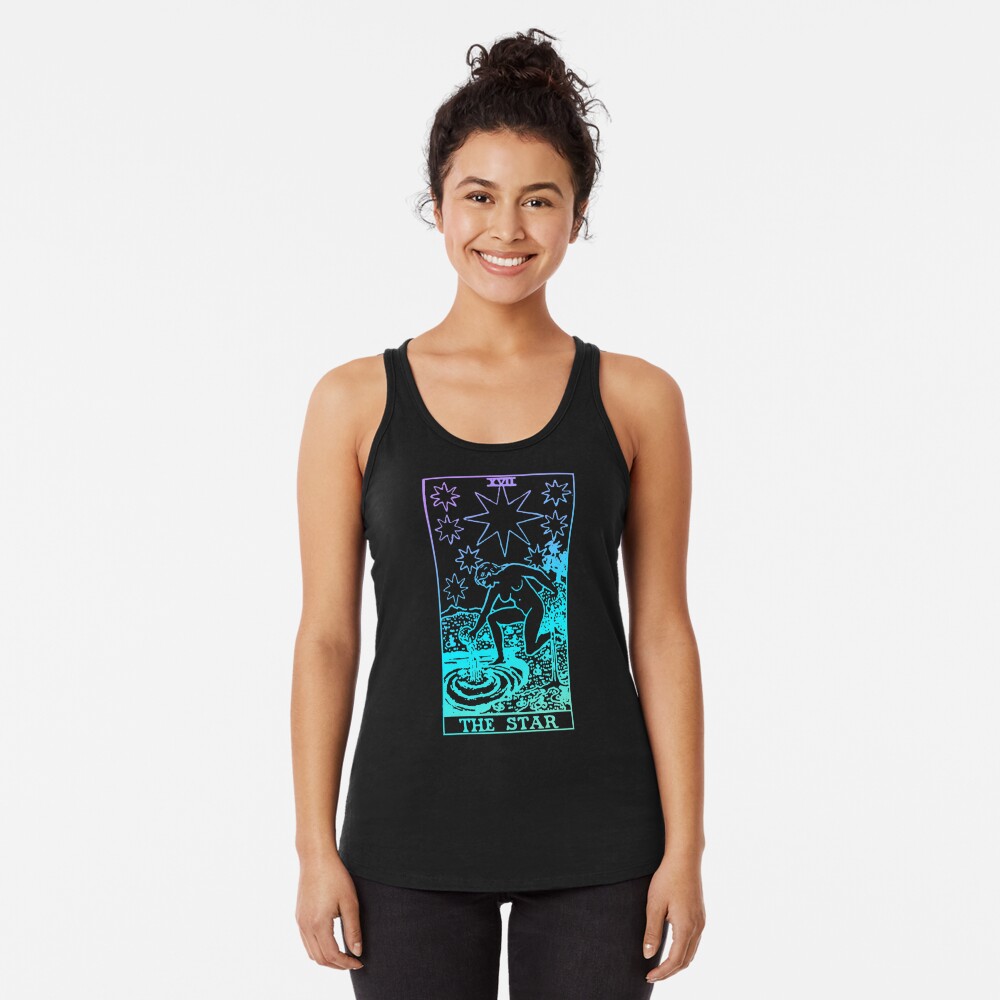 Discover The Star Tarot Card Rider Waite Witchy Racerback Tank Top