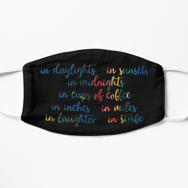 000 minutos / ¿cómo se mide un año en la vida? " Mascarilla plana